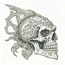 skull of gul'dan tattoo design idea