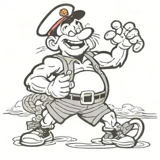 popeye the sailorman tattoo design idea