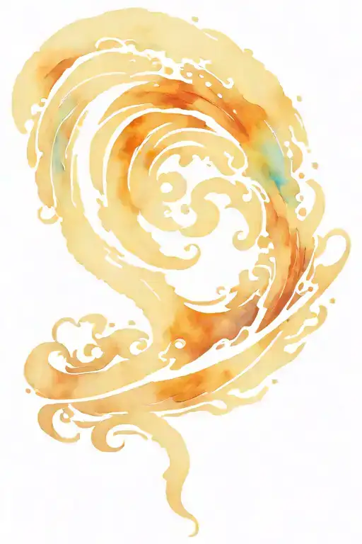 ocean wave tattoo design idea