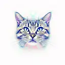 psilocybin mushrooms around cat in the woods  tattoo design idea