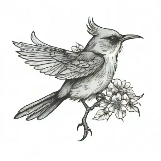 a diving nightingale tattoo design idea