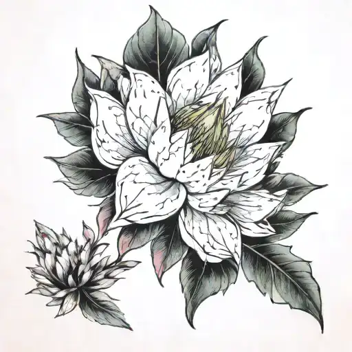 my Kilimanjaro, protea flowers, 19,341' tattoo design idea