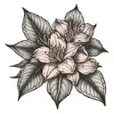 pink azalea tattoo design idea