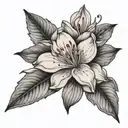 pink azalea tattoo design idea