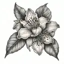 pink azalea tattoo design idea
