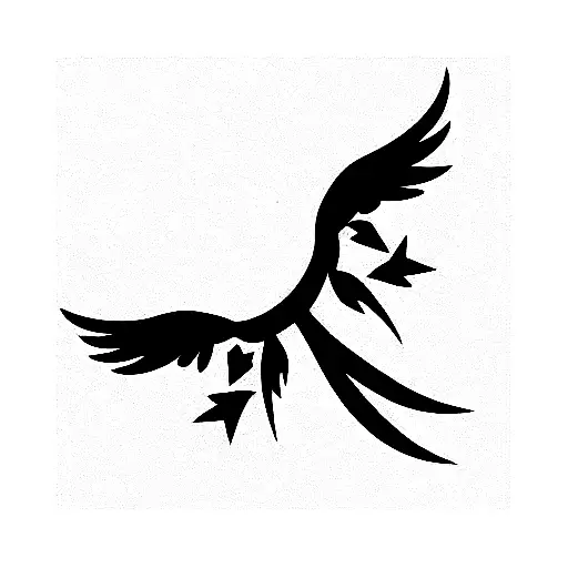 souls flying on a low arc tattoo design idea