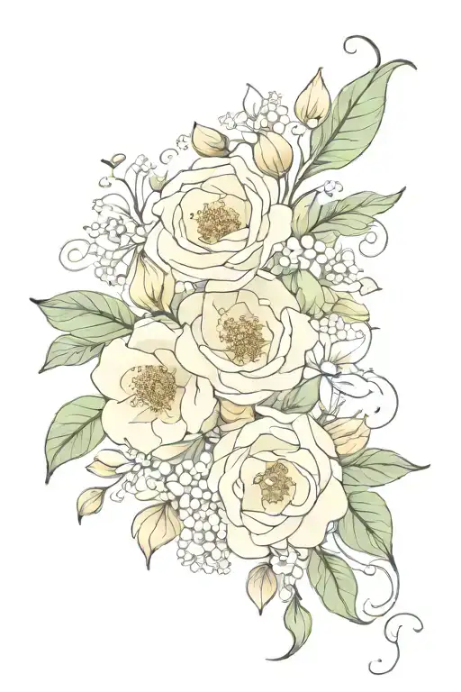 july birth month tattoo design idea