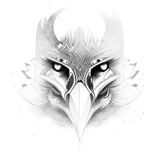 nomad warrior eagle tattoo design idea