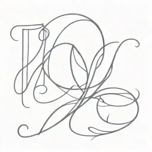 the letters Y, C, M, T, B in cursive tattoo tattoo design idea