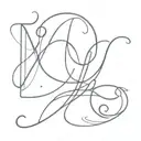 the letters Y, C, M, T, B in cursive tattoo tattoo design idea