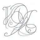 the letters Y, C, M, T, B in cursive tattoo tattoo design idea