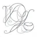 a design with the letters y,c,m,t,b in cursive writing tattoo design idea