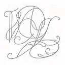 a design with the letters y,c,m,t,b in cursive writing tattoo design idea