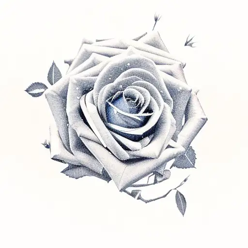 Navy blue Gemini twins holding roses in their hands tattoo design idea
