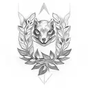 laurel wreath tattoo design idea