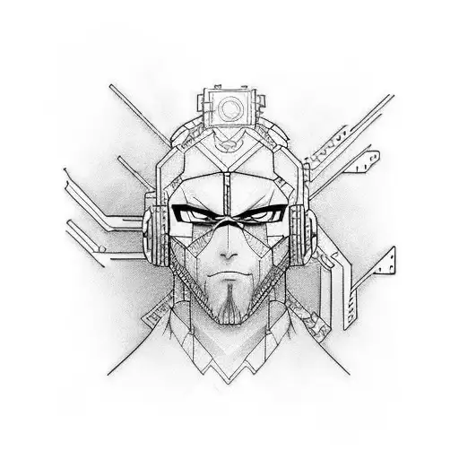 hacking, programming, anime tattoo design idea