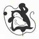 half sleeve that has cool background elements for some animals tattoo design idea