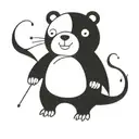 half sleeve that has cool background elements for some animals tattoo design idea