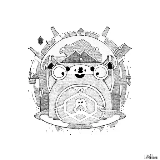 Adventure Time characters in a futuristic setting tattoo design idea