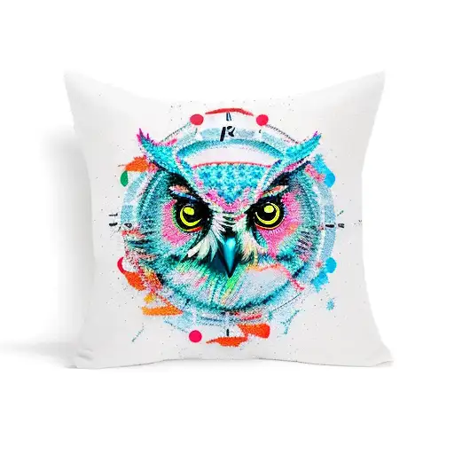 Owl, coyote, melted clock, catus, desert tattoo design idea