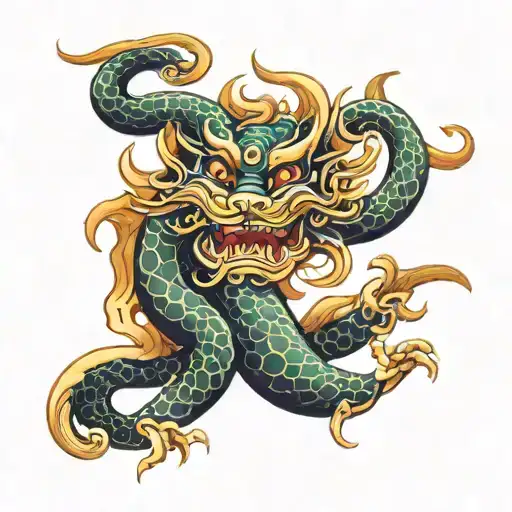 Vietnamese Mythical Creatures tattoo design idea