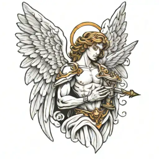 angel michael archangel tattoo design idea