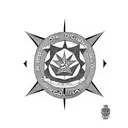 shape of the state of California with the states Ohio, Minnesota, Illinois and South Carolina inside California tattoo design idea