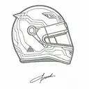 mercedes f1 helmet tattoo design idea