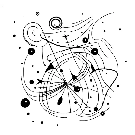 stars and raindrops tattoo design idea