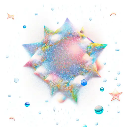 stars and raindrops tattoo design idea