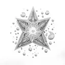 stars and raindrops tattoo design idea
