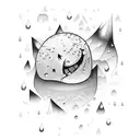 stars and raindrops tattoo design idea