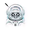 dopamine space astronaut tattoo design idea