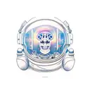 dopamine space astronaut tattoo design idea