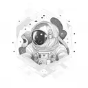 dopamine, space, astronaut  tattoo design idea