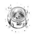 dopamine, space, astronaut  tattoo design idea