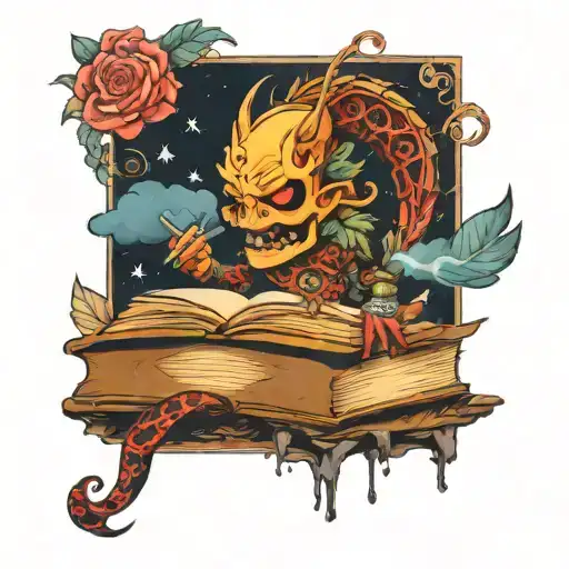 book dragan magic adventure anxiety mental health tattoo design idea