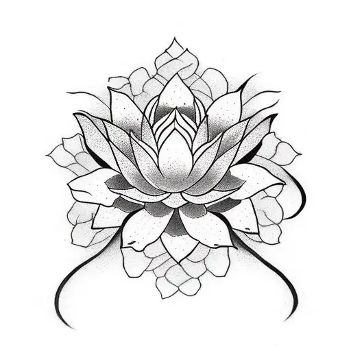 snake lotus tattoo design idea