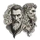 stoic men tattoo design idea