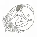 ascension to the divine self love without a woman  tattoo design idea