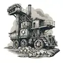 mining coal mine tattoo design idea