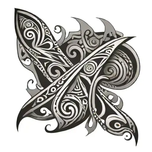 Abstract tribal pattern inspired by the letters V, A, L, B, D, G tattoo design idea