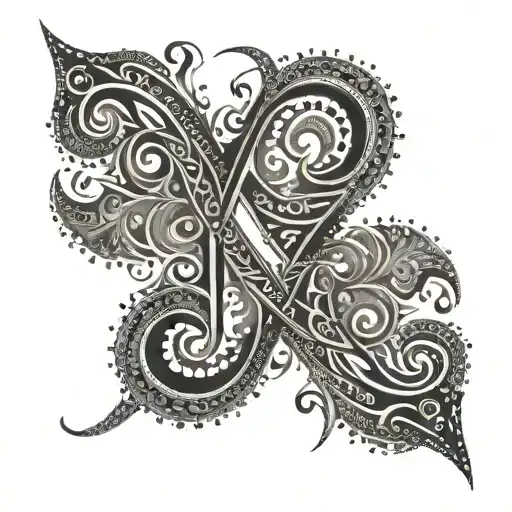 Intricate tribal design spelling out 'VALBDG' in a unique way tattoo design idea