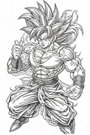 goku ultra instinct tattoo design idea