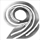 spiral number 9 tattoo design idea