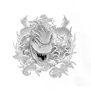 tattoo sleeve with a dinosaur tattoo design idea