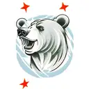 communist bear tattoo design idea