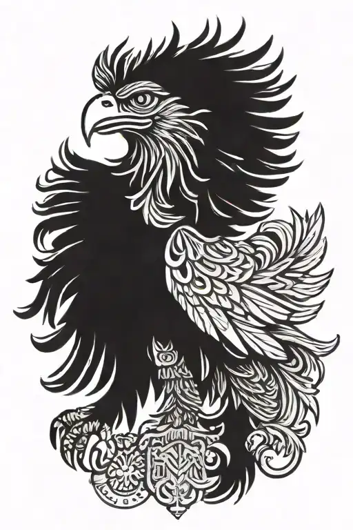 polish eagle tattoo inspired by roman style tattoo design idea
