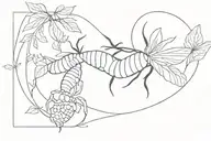 silkworm tattoo design idea