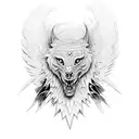 Wing tattoo design idea